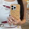Модный Клетчатый Чехол с Милым Щенком для iPhone 16 Pro 14 15 Pro Max, Чехол для Телефона с Ремешком-Цепочкой, Ударопрочный, Мультяшный