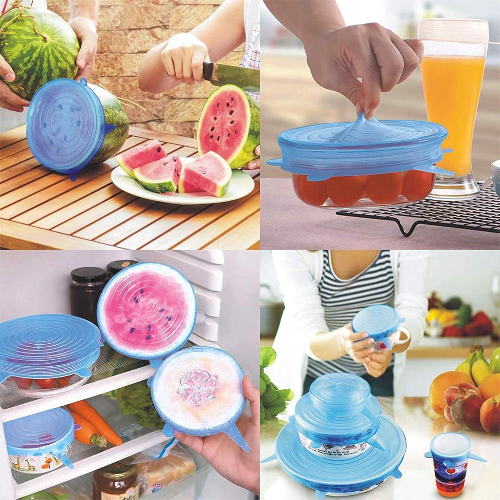 Silicone Stretch Lids Reusable Durable and Expandable Lids, Eco-Friendly Stretch