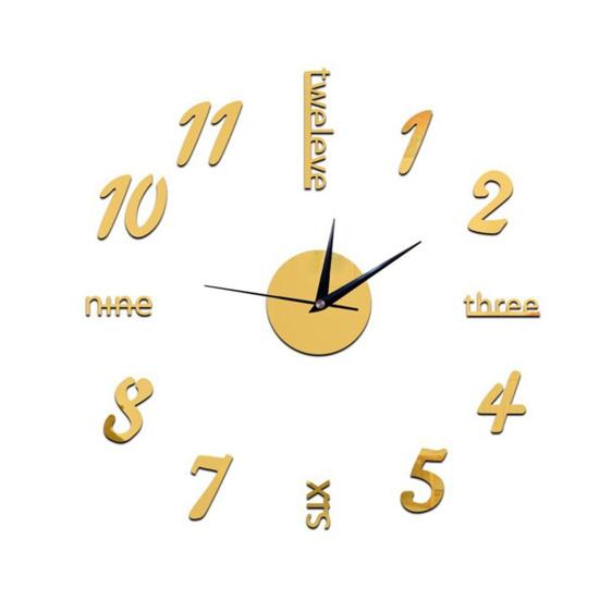 Высококачественная наклейка, настенные часы, на батарейках, прочная, долговечная