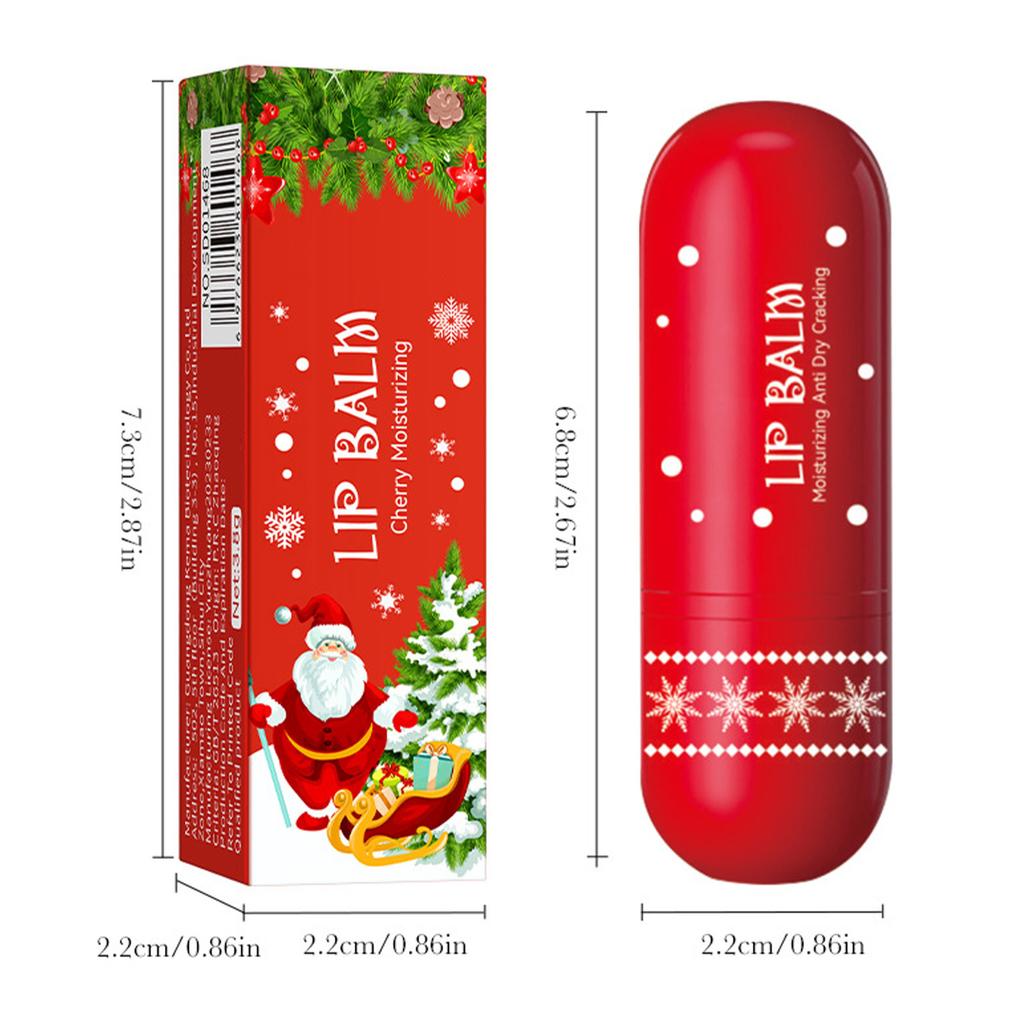 Festive Honey Fruit Flavored Moisturizing Lip Balm for Nourishing Dry Lips Perfect Christmas Stocking Stuffer Present
