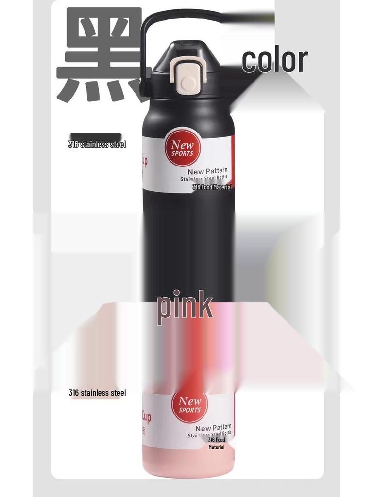 316 Food Grade Insulated Water Bottle, Large Capacity, Portable Sports Kettle for Men & Women, Outdoor Use, Custom Logo Option