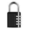Combination Padlock - WELAN - 4 Digits - 10,000 Combinations - Secure - Black