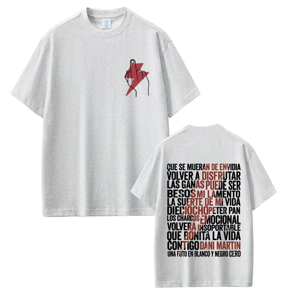 Dani Martin La Montana Rusa Graphic Tshirt 2026 summer Men Women Fashion Short Sleeve Male Casual High Quality Soft Cotton Top