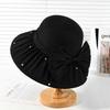 New summer mesh bow bucket hat women's big brim sun hat sun protection and UV protection sun hat
