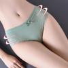 Women's Cotton Threaded Korean & Japanese Style Mid-Waist Student Underwear Briefs