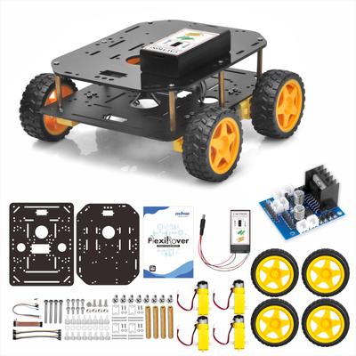 Набор для сборки OSOYOO FlexiRover для Arduino, настраиваемое шасси робота-машины с 4 двигателями TT, идеально подходит для разработки робототехники. Плата управления не входит в комплект – Колеса,
