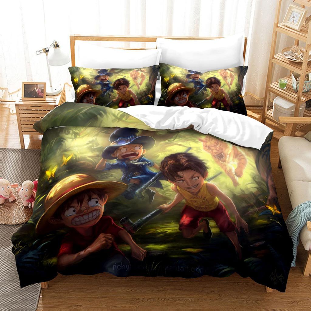 Animation Cartoon 3D Digital Printing Quilt Set Three-Piece Set