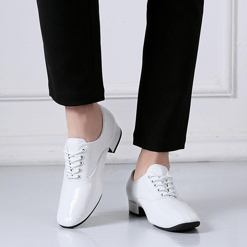 Мужская обувь для современных танцев, черная кожа, обувь для социальных танцев, танго, сальса, каблук 2,5 см