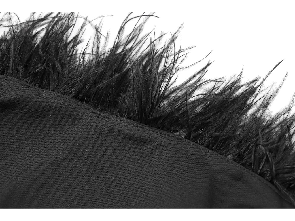 Autumn European & American Style Feather Bustier Slim One-Shoulder Camisole