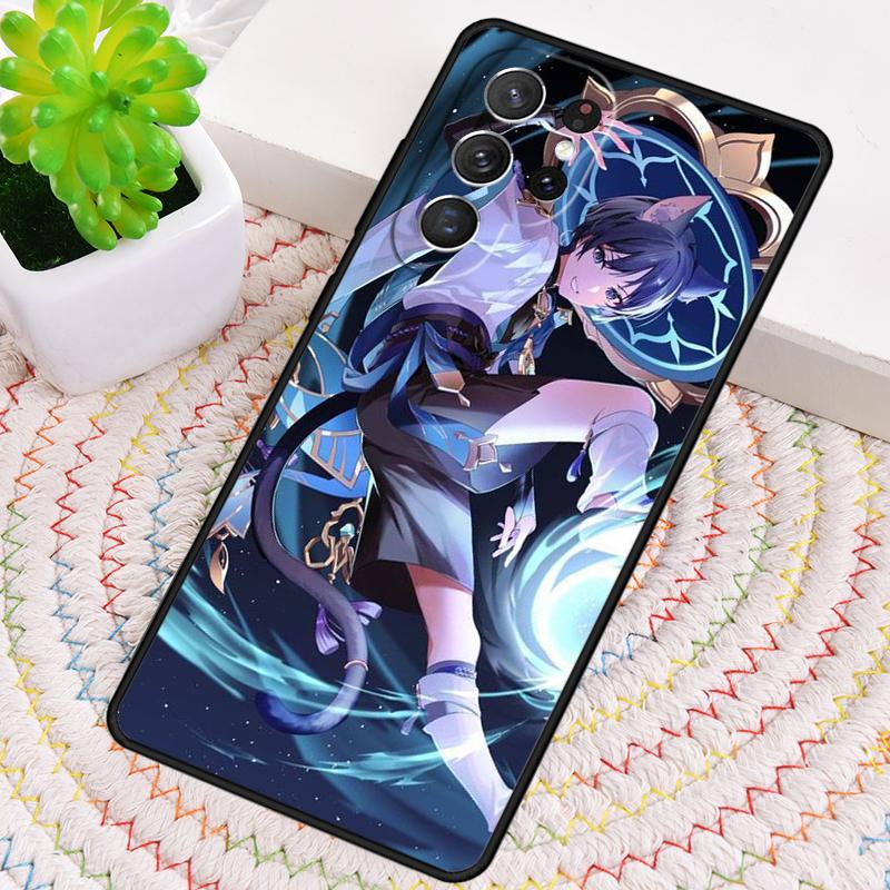 Чехол для телефона Genshin Impact Scaramouche из мягкого силикона для Samsung Galaxy note 10 pro S26 S24 S23 S22 S21 Plus S25Ultra Capa Cover