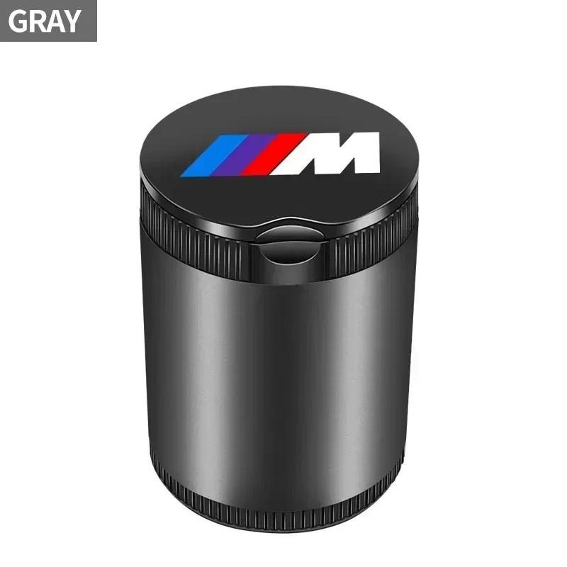 Car Portable Ashtray LED Light Alloy Ash Tray Aluminum Cup For BMW 1 3 5 Series X1 X4 X5 X7 G20 G38 F20 F39 F48 E46 E60 E36 E39