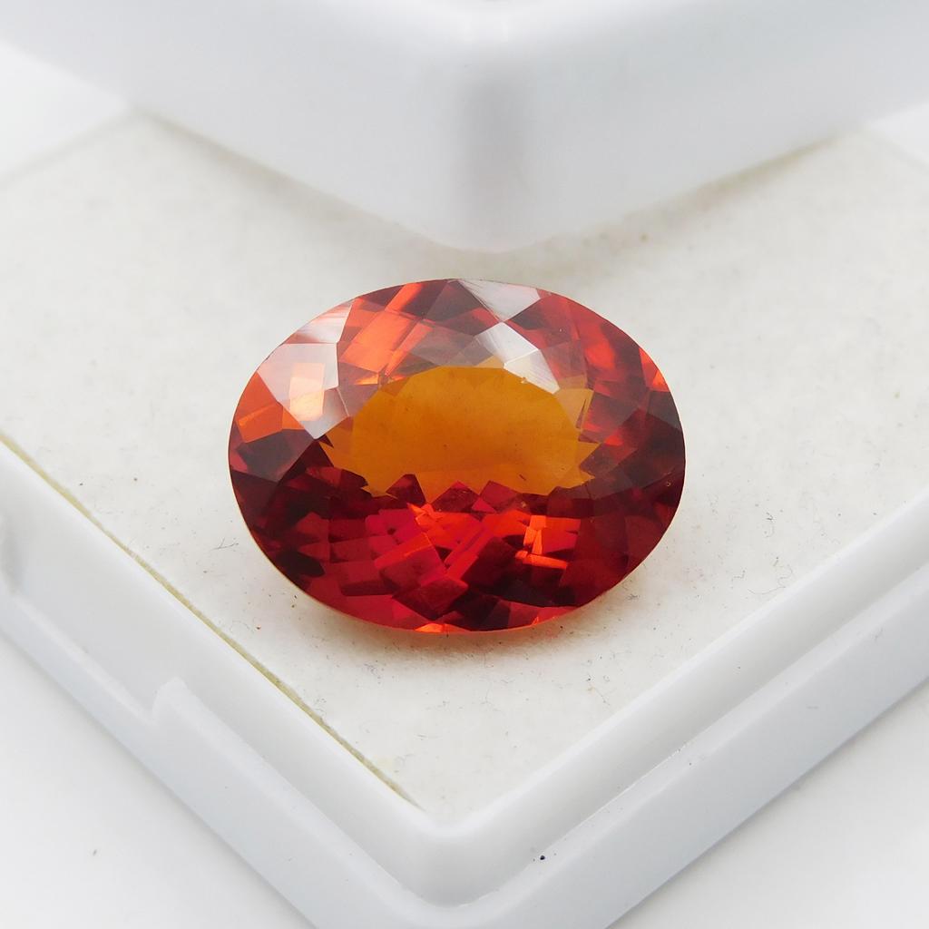 CERTIFIED 5.65 Ct Natural Orange Sapphire Oval Cut Gemstone Best Gift For Dad P-63-sa