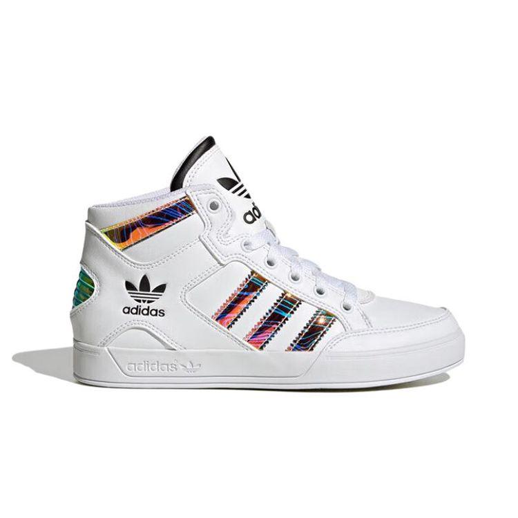 adidas Оригинальные хардкорт удобные нескользящие прочные детские скейт-кеды средней высоты детские скейт-кеды белые HQ6757