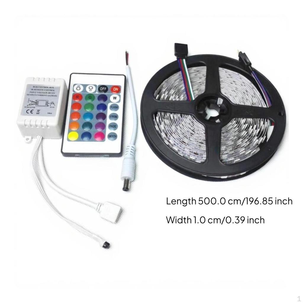 Светодиодная лента 12В, 5050 RGB с изменением цвета, Пульт ДУ, Водонепроницаемая, KTV