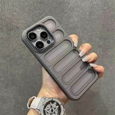 Подходит для iPhone16proMax Матовый Дышащий Отверстие для отвода тепла Чехол для мобильного телефона Apple 15 Противоударная Сетчатая Оболочка 14 Защитная Крышка