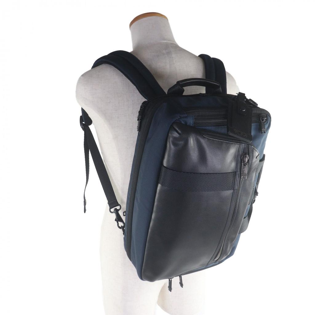 Great TUMI Briefcase BRAVO ALPHA Navy Nylon mens 232308NVY Used