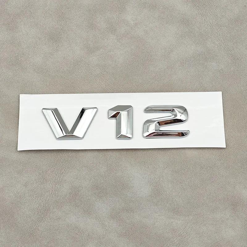 3D ABS Хромированные Буквы V6 V8 V10 V12 Наклейка Значок Логотип На Крыло Боковую Часть Автомобиля Для Mercedes Benz W205 W204 W213 W212 W221 Аксессуары AX1