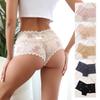 Women's High-Waisted Sexy Lace Briefs - Solid Color Lace Panties