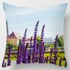 Модная классическая квадратная наволочка с лавандовым узором, автомобильная подушка для гостиной, дивана, наволочка