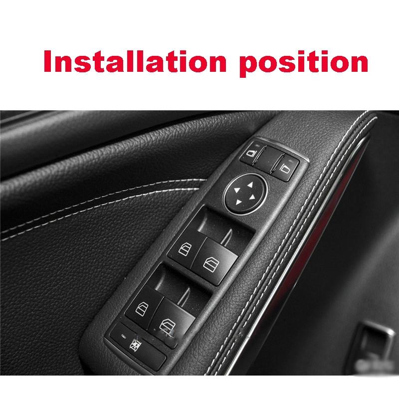 ABS углеродное волокно, кнопка переключателя подъема окна, рамка, отделка для Mercedes Benz ABCE GLE GLA CLA GLK Class W176 W204 W212 W166 W218