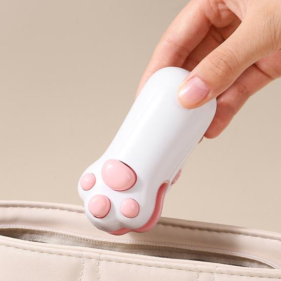 Мини запайщик пакетов в виде кошачьей лапки с резаком, перезаряжаемый от USB, портативный, для вакуумной запайки пакетов для закусок и продуктов, термозапайщик, открывалка, кухонный гаджет