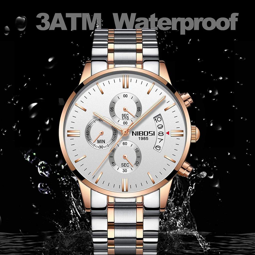 Часы для мужчин, деловые, наручные, с большим циферблатом, хронограф, брендовые, аналоговые, стильные, повседневные, с металлическим ремешком, из нержавеющей стали, мужские, с датой, флуоресцентные, роскошные