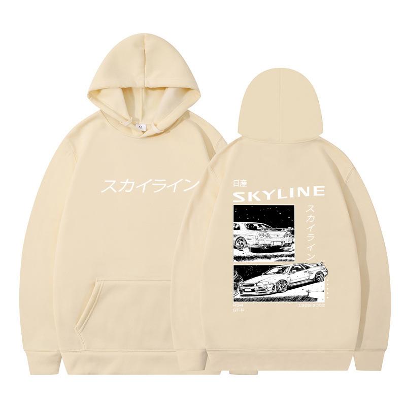 Autumn and Winter New Anime Drift AE86 Initial D Printing Fashion Casual Hooded Men's and Women's Sweatshirt