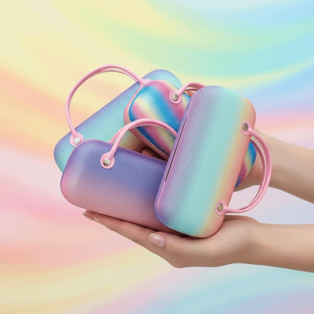 Waterproof PU Glitter Eyeglass Case Anti Crush Hard Shell Pouch Summer Travel