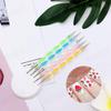 YIKOOLIN Charm Nail Stamp Jelly with Scraper 3PCS Nail Detail Brush Set Nail Art Brush Pen 5PCS Nail Dotting Pen Nail Stamping