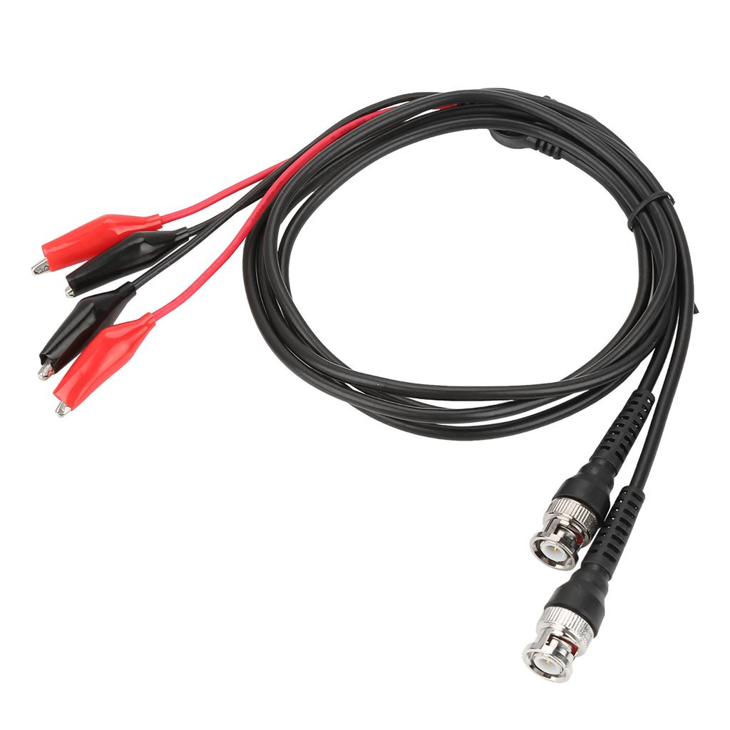 2pcs P1011 BNC Q9 to Dual Crocodile Clip Oscilloscope Test Probe   Cable