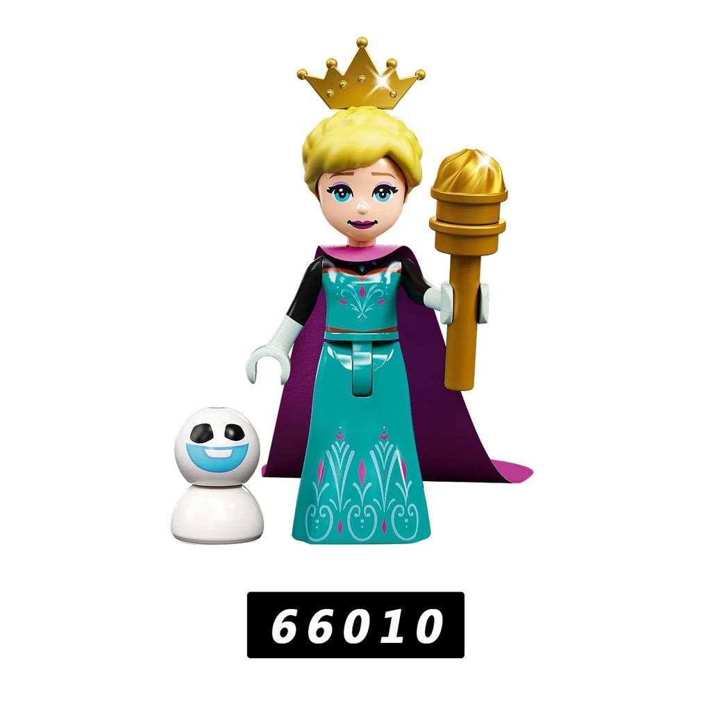 5 шт./комплект Серия FROZEN Принцесса Эльза Мини Фигма 66006-66010 Строительные Блоки Модель Игрушки, предназначенные для Детей Игрушка