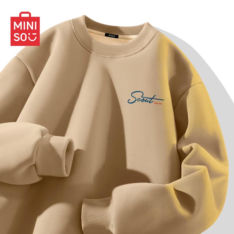 MINISO Men's Lambswool Fleece-Lined Sweatshirt