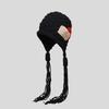Autumn and Winter Fashionable Knitted Hat for Women Sweet and Warm Hat with Straps Yarn Pullover Hat