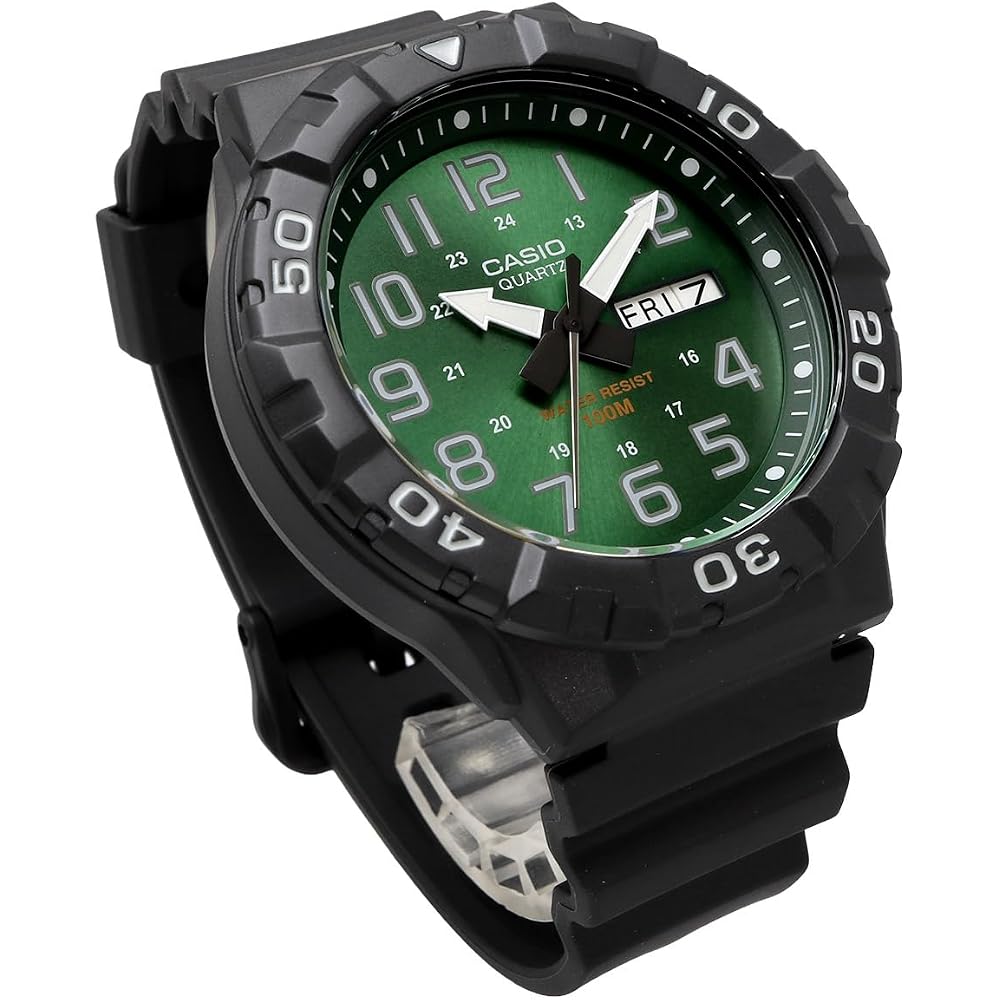 Casio Стандартный СТАНДАРТНЫЙ БОЛЬШОЕ ЛИЦО Кварцевые часы MRW-210H-3BV Мужские Зеленый Циферблат Kyokko Зарубежная Мод...