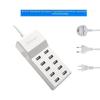 10-портовое 10A быстрое USB-зарядное устройство для телефонов и планшетов Android, интеллектуальная многогнездовая зарядная вилка 2.4A