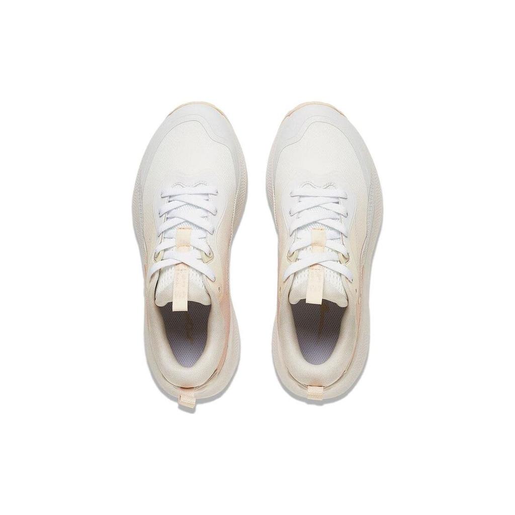 Li-Ning Soft Go Comfortable Versatile Non-Slip Wear-Resistant Low-Top Casual Shoes Women Sneakers White Apricot Gray AGLT180-2