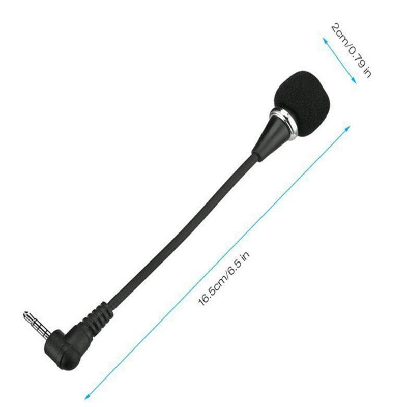 Metal Computer Microphone Double Channel Auditory Input For Online Meeting Podcast Gaming 3.5mm Port Wide Compatibility