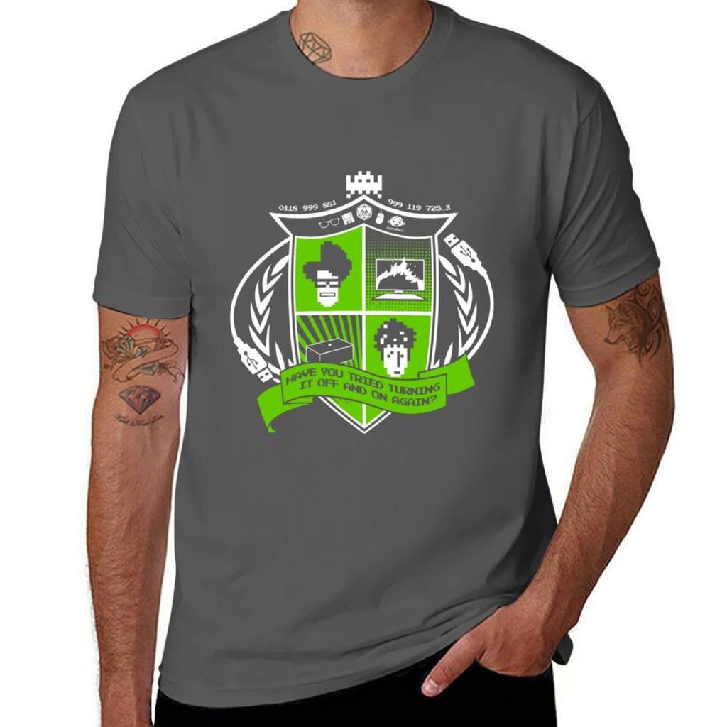 The It Crowd Crest Tshirt Daily Wear Plain Short Sleeve Shirt
