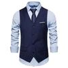 2023 Men's Large Solid Color Single-Breasted Casual Suit Vest - Korean Style