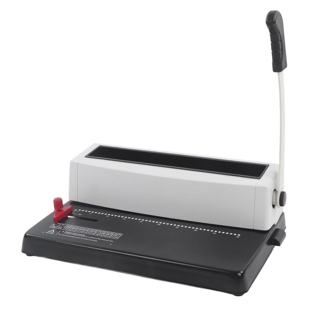 Машина для переплета спиральной катушки с гуманизированной ручкой, круглое отверстие, проволочная переплетная машина для формата Letter