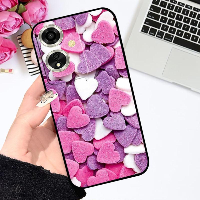 Чехол для OPPO A79 5G Чехол для OPPO A79 Чехол Funda Coque Цветочный Рисунок Мультяшный Силиконовый Мягкий ТПУ Бампер для Телефона Для OPPO A79 5G Чехлы