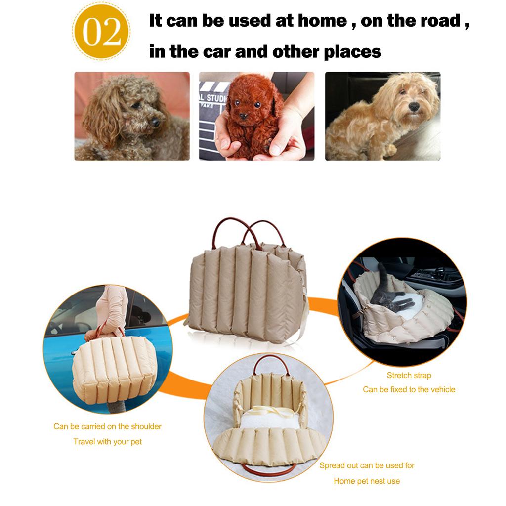 Pet Car Seat Portable Nest Winter Puppy Carrier for Small Dog Cat Travel