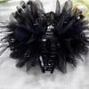 Peony Flower Grasping Clip Feather Ladies Headwear Vintage Hair Claw Clips  for Women