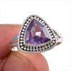 Натуральный Александрит Драгоценный Камень 925 Проба Стерлинговое Серебро Ювелирное Кольцо Размер 8 U4F18
