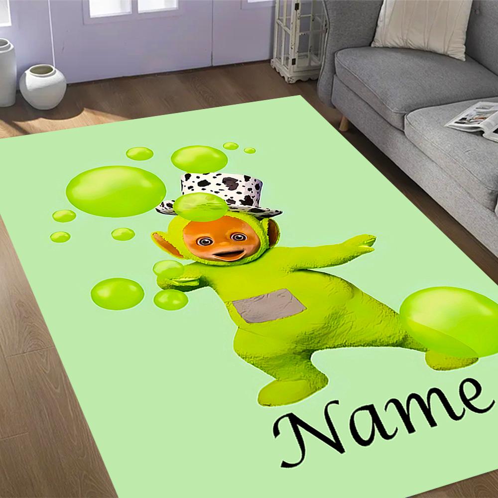 Green Alien Adventure Personalized Name Carpet Design for Outdoor Hallway Dining Room Kitchen Anti-slip Rug Decorate Offices