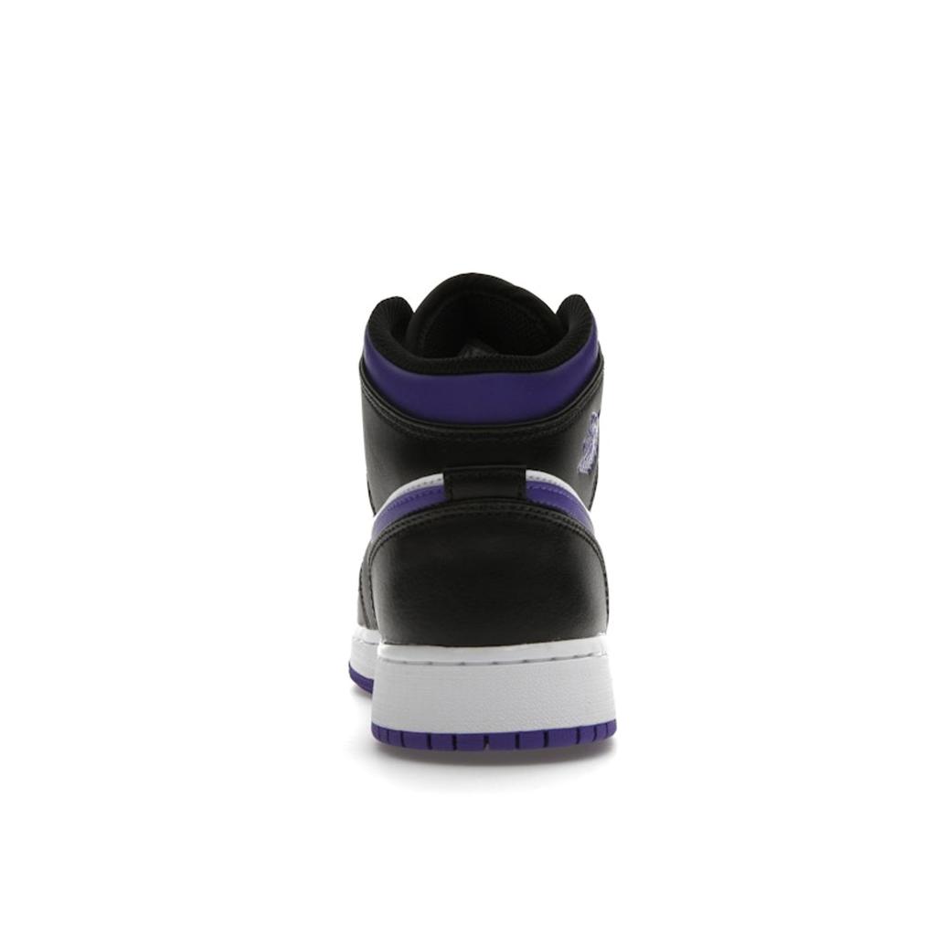 Кроссовки Air Jordan 1 Mid GS Dark Iris Purple Black White 554725-095