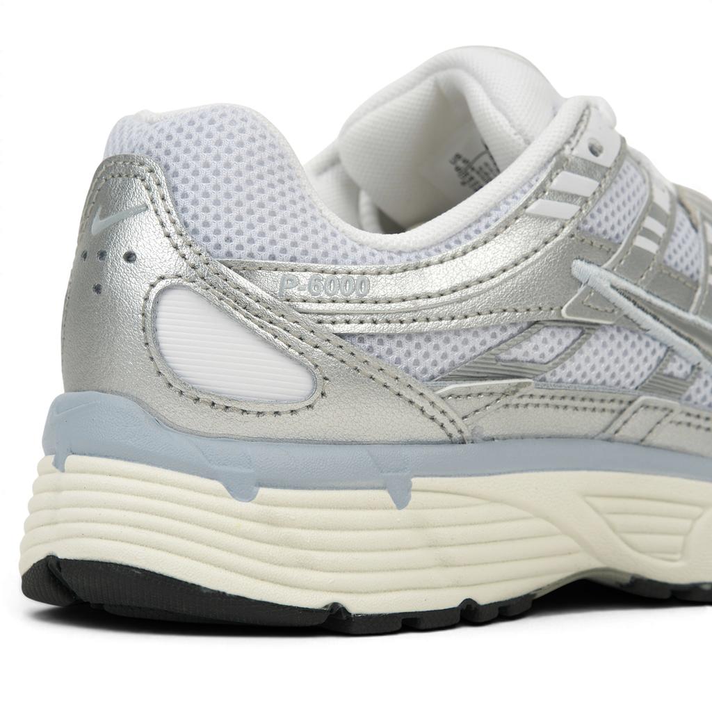 Nike P-6000 белые металлические серебристые женские кроссовки Blue-Tint Sail BV1021-106