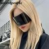 Солнцезащитные очки-маска прямоугольной формы Женские Мужские 2024 Дизайнерский бренд класса люкс Панк Солнцезащитные очки Стимпанк Y2k Солнцезащитные очки Оверсайз Щитки-очки