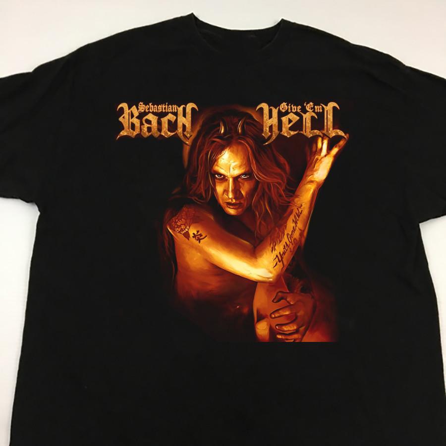 New popular SEBASTIAN BACH Give 'em Hell Shirt Black unisex S-234XL