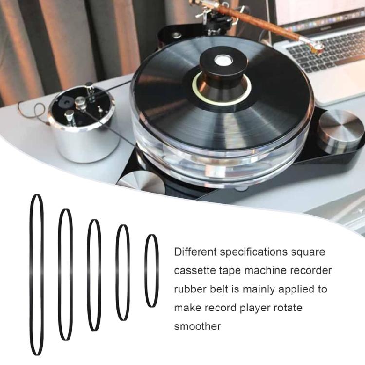 10 шт. Пассик для проигрывателя виниловых пластинок Замена пассика Резиновый плоский приводной ремень Ремонт пассика проигрывателя 190-471 мм